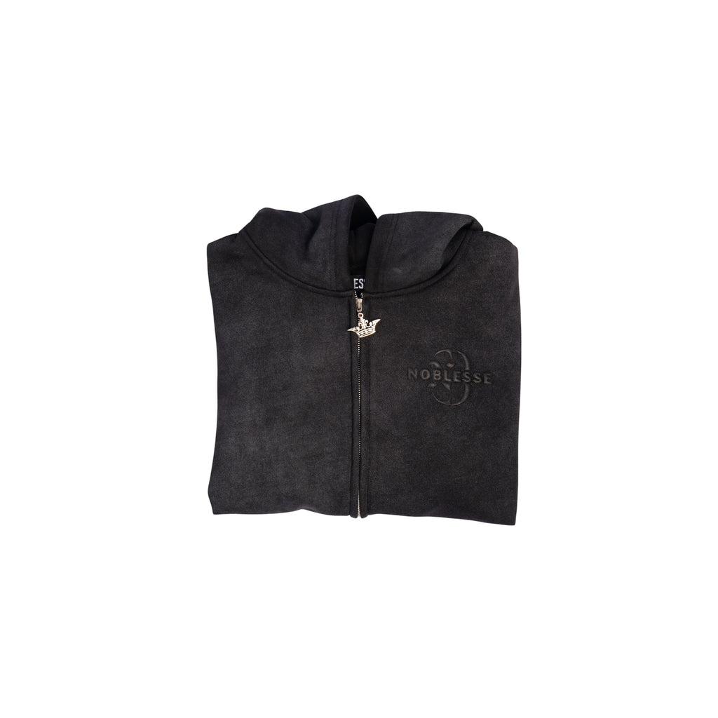 Noir délavé zipper set