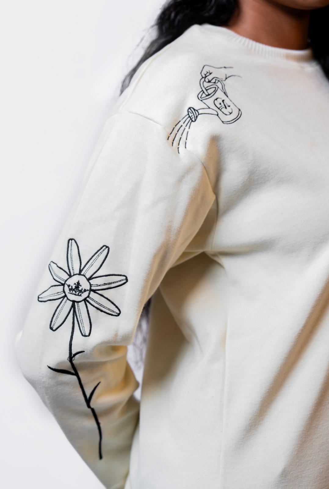 Floral Embroidered Longsleeve – Off-White